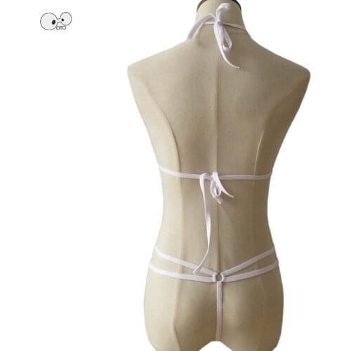 Beach Wear Sunbathing Women Sexy G-string Micro Bikini Half Open Cup Bra Extreme Swimwear Exotic Underwear Backless Bathing Suit