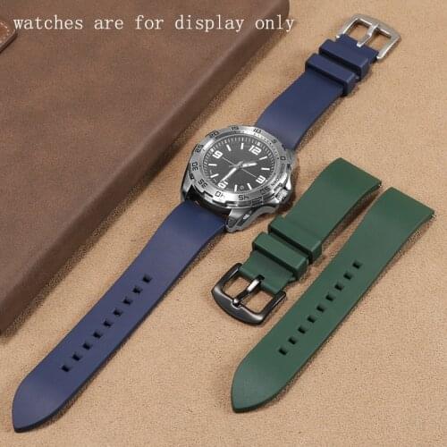 Fluororubber Watchband Replacement Casio MTP1374/1375/VD01/MDV106 CITIZEN AT8020 Watch Chain 19 20 21 22 23 24mm Black Orange