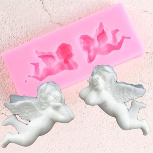 Sugarcraft Angel Baby Silicone Mold Fondant Molds Cupcake Topper DIY Party Cake Decorating Tools Candy Chocolate Gumpaste Moulds