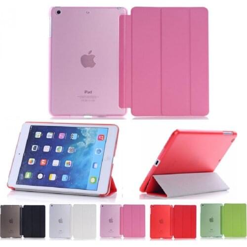 Slim Coque for iPad Air 2 Air 1 iPad mini 4 5 mini 123 Flip Case ,for iPad 5 6th 9.7 2018 2017 Stand Transparent PVC Stand Cover