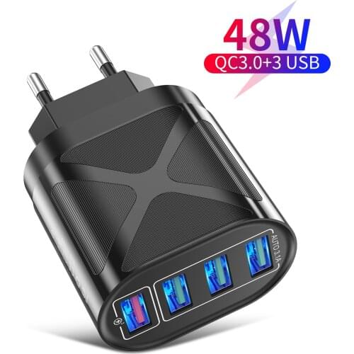 GTWIN USB Charger Fast Charging Universal Wall Mobile Phone Charger for iPhone Xiaomi Samsung Huawei Quick Charge 3.0 Charger