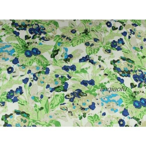High-grade linen cheongsam fabric, vintage floral cotton and linen clothing fabric