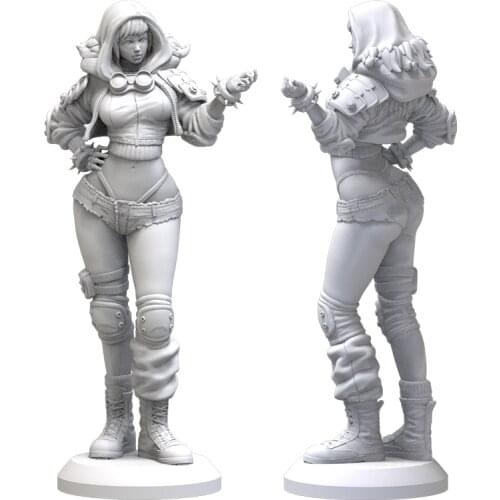 1/24 75mm 1/18 100mm Resin Model Kits Beauty Pretty Girl Unpainted No Color RW-227