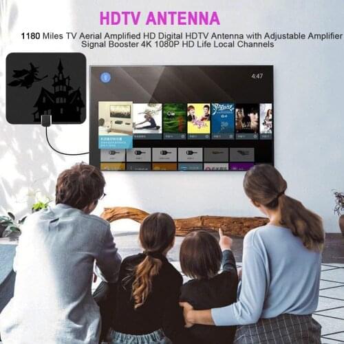 1180 Miles 4K Digital HDTV Indoor TV Antenna with Amplifier Signal Booster TV Radius Surf Fox Antena HD TV Antennas Aerial