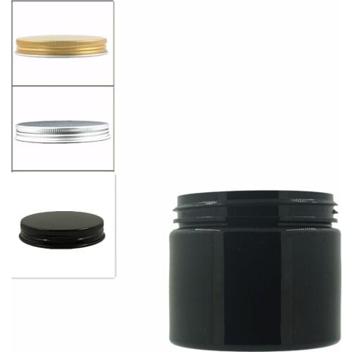 12pcs/Lot 150ml Black Round Pet Jar Bottle Container With Sliver/Gold Aluminium Cap W/Pe Liner,Plastic Container, Packaging
