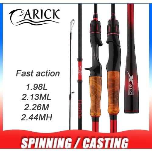 2 Sections Feeder Fishing Rod Spinning Carbon Fiber Ultra Light Lure Wt:3-20g Casting Fishing Rod Tackle L/ML/M/MH Power Pole
