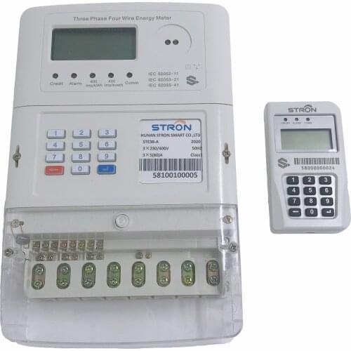 STS Prepaid 230V 80A Split Keypad 3 Phase Energy Meter PLC/RF/GPRS Module for CIU Communication amd Remote Connection