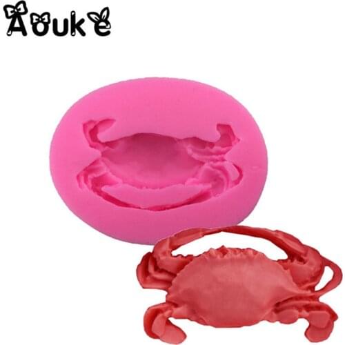 3D Crab Shape Chocolate Cake Mold Pottery Soft Candy Fondant Silicone Mould Soap Baking Molds DIY Cake Wedding Decoration Tools