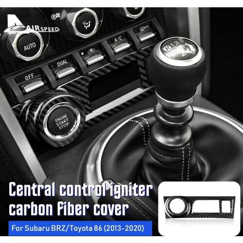 AIRSPEED for Subaru BRZ Toyota 86 Accessories Carbon Fiber Interior Trim Car Central Ignition Device Start Button Frame Sticker