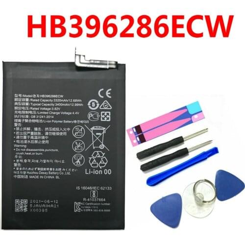 2021 New HB396286ECW 3400mAh Battery with Tools For Huawei Honor 10 Lite / P Smart 2019 /Honor 10i 20i Enjoy 9S