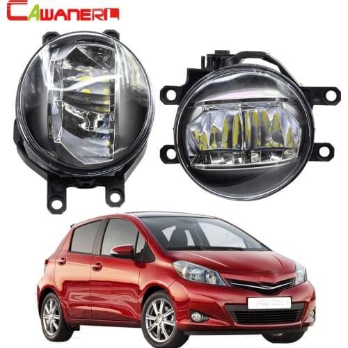 Cawanerl Car 4000LM LED Fog Light Daytime Running Lamp White H11 12V For Toyota Yaris 2006 2007 2008 2009 2010 2011 2012 2013