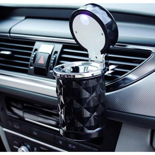 Car LED Light Smoking Ashtray Cup Vehicle Cigarettes Ash Holder Stowing Tidying