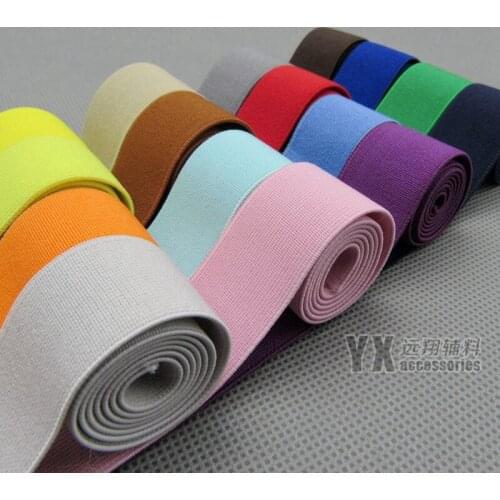 Elastic band2.5cm 6meters/lot webbing elastic 16colors colorful high quality for underwear Waist Belt DIY clothing accessories
