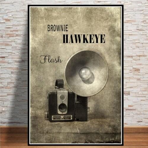 Canvas Painting Retro Vintage Wall Art Phonograph Camera Posters On The Wall for Home Decor Frameless Painting for Interior
