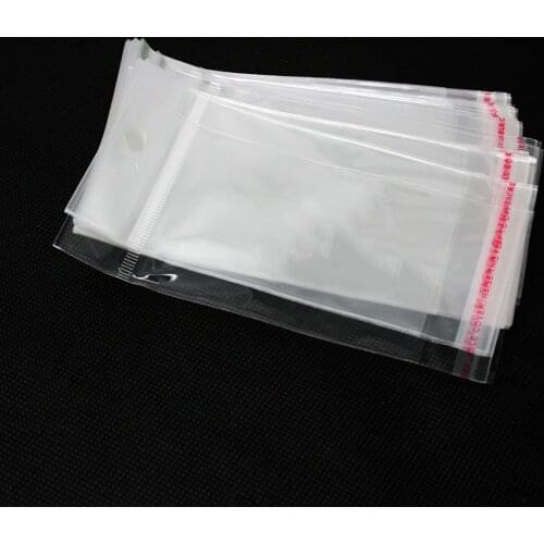 Hot- 200 Clear Self Adhesive Seal OPP Plastic Bags 6x12cm (Hanging hole) CN-PDC01-02CL