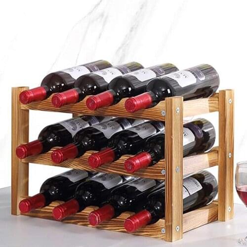 Solid Wood Red Wine Rack Home Bar Party Bottle Organizer Stand Cabinet Display Storage Shelf