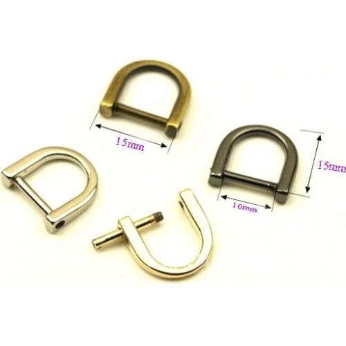 Metal Detachable Open Screw D Ring Buckle Shackle Clasp For DIY Crafts Leather Craft Bag Strap Belt Handle Shoulder Webbing
