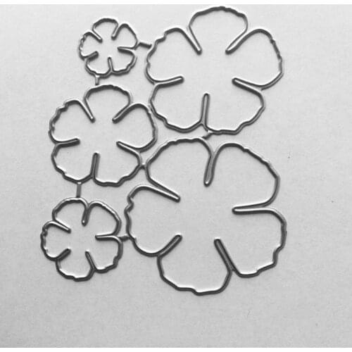 Five Petal Flower Metal Cutting Dies Stencil Scrapbooking DIY Album Stamp Paper Card Embossing Decor Craft