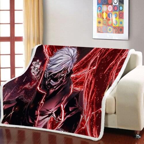 Japanese Cartoon Ghoul Blanket In Tokyo 3d Cartoon Blanket Soft Warm Blanket Sofa Blanket Bed Sheet Childs Soft Blanket