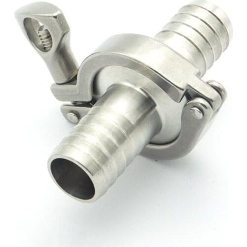 304 Stainless Steel Sanitary Pipe Fitting Set 45mm Hose Barb Ferrule + 2" Tri Clamp + Silicon Gasket For Home Brew