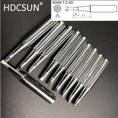 HDCSUN 900M-T-2.4D Soldering iron tip for Saike aoyue yihua cxg 936D 936 852d+ 909D solder iron repairing