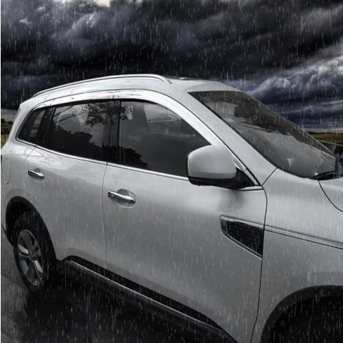 Brand New For Renault Koleos 2017 High Quality ABS Chrome Car Sun Rain Shield Stickers Covers Car Styling Awnings Shelters