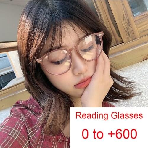Useful Luxury Hyperopia Reading Glasses Clear Lens Rivet Round Transparent Glasses Frame 2021 Fashion Womens Corrective Glasses