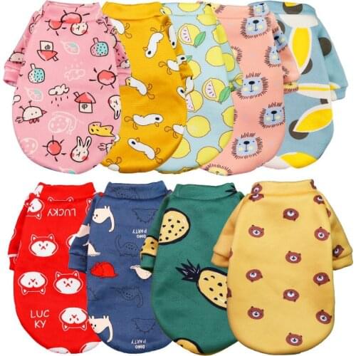 Cartoon Pet Clothes Dog Cat Sweater Puppy Clothes Plus Velvet Hoodie French Bulldog Costume