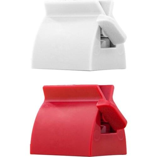 Plastic Toothpaste Seat Holder Tooth Paste Tube Dispenser Toothpaste Squeezer Easy to Accept Reduce Waste 64*39*46mm