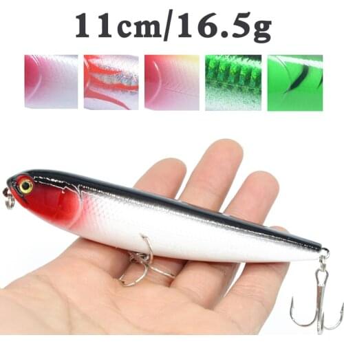 1pcs Pencil Lure Fishing Bait 110mm 16.5g Artificial Hard Lures Minnow Baits Floating Topwater Surface Fishing Tackle