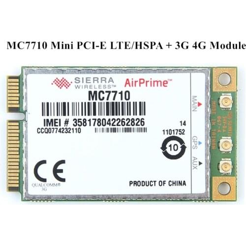 Unlocked Sierra Wireless MC7710 Mini PCI-E LTE/HSPA+3G 4G Module Wlan WWAN Card WCDMA EDGE / GPRS /LTE 800/900/2100MHz Support4G