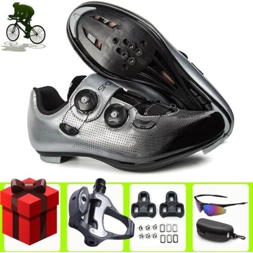 Road Bike Cycling Shoes Bicycle Sneakers Men Women Sapatilha Ciclismo Add SPD-SL Pedals Wear-resistant Racing Bicycle Footwear