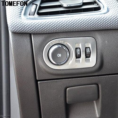 For Chevrolet Cruze 2017 2018 Inner Headlight Switch Button Adjust Stainless Steel Cover Trim Frame Car Accessories 1piece