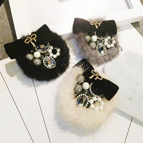 Women Girl Brooch Pins Badge Series Big Metal Fur Bow Bee Pearl Rhinestone Wholesale Coat Korean Handmade Fashion Accessories-SW