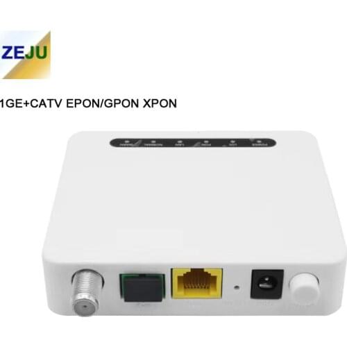 Free Shipping New Onu 1GE CATV EPON GPON XPON Ont with English Version