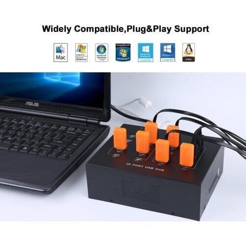 20 ports usb hub data transfer Compliant with USB 3.0 standards, data speeds up to 5Gbps can be achieved and is backward