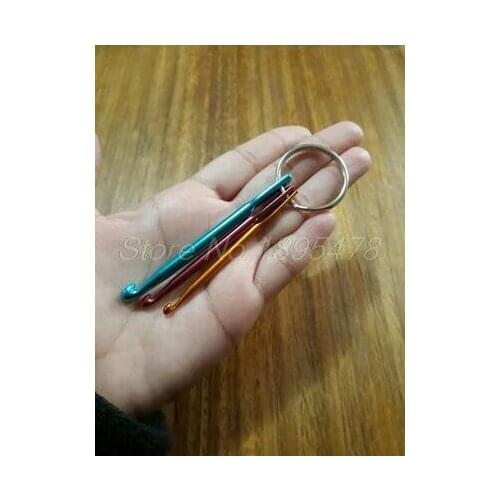 3PCS/Set 3MM 4MM 5MM Keychain Hooks DIY Multicolour Crafts Knitting Needles Mini Aluminum Crochet Hook 300Set