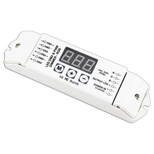 BC-833 3 channels 12 volt 180w 24v 360w rgb LED DMX 512 power decoder