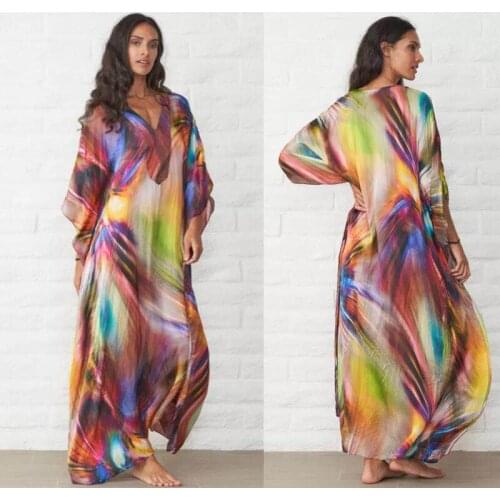 Quick-Drying Kaftan Beach Cover Ups Pareos De Playa Mujer 2020 Beach Wear Oversize Bikinis Cover Ups Robe Plage Beach Tunic New