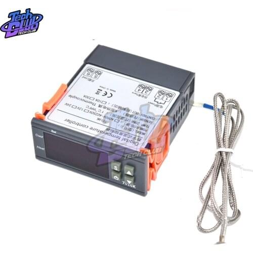 ZFX-7016K 10A 12V 24V 110-220V Digital Temperature Controller Thermostat Regulator with Sensor -50~110 C K-type Thermocouple