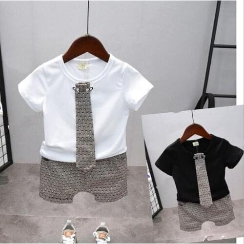 Children Clothing Set Baby Boy Clothes Summer Gentleman Kids Cotton Cute Sets Baby Boy Outfit Costumes Baby Clothing Set 2-6Year
