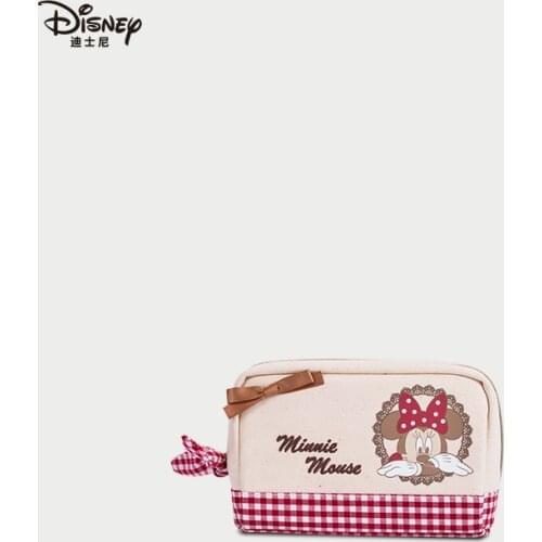 Disney Minnie Mouse Handbag Makeup Bag Womens Portable Large Capacity Canvas Bag Travel Business Wash Purse Bag