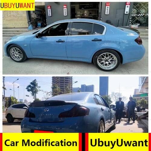 For Infiniti G37 4 Door/2 DOORS Sedan 2009 - 2013 Car Rear Spoiler Wing Carbon Fiber Rear Trunk Boot Lip Spoiler Wing