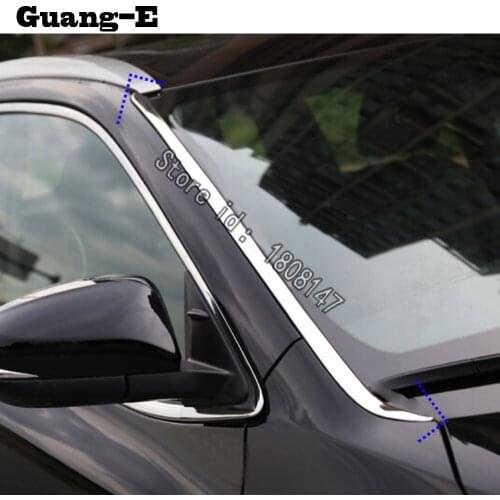 For Toyota Highlander 2018 2019 2020 car sticker side cover stick window front head glass windshield lamp frame trim head 2pcs