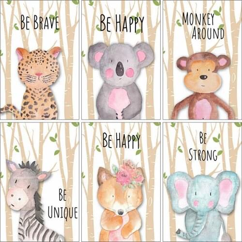 Evershine Diamond Painting Cartoon Diamond Mosaic Animals Elephant Cross Stitch Kits Lion Bead Embroidery Kid Room Decoration