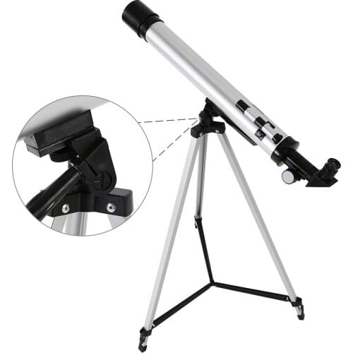 F60050M Outdoor 100X Zoom Telescope 600x50mm Refractive Space Astronomical Telescope Monocular Travel Spotting Scope with Tripod
