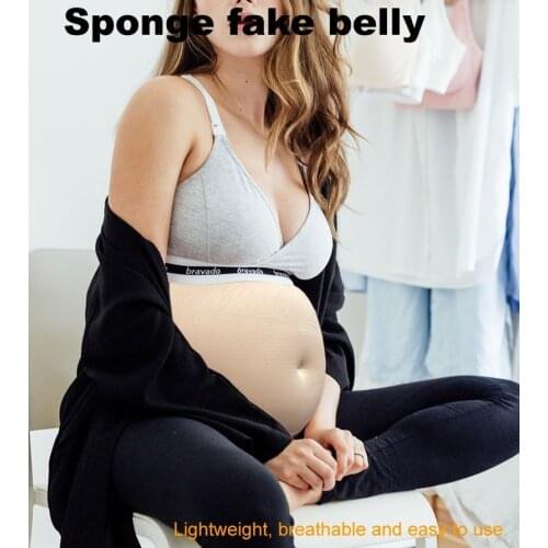 Artificial Baby Tummy Belly Fake Pregnancy Pregnant Bump Sponge Belly Pregnant Belly Style Suitable for Male and Female Actors