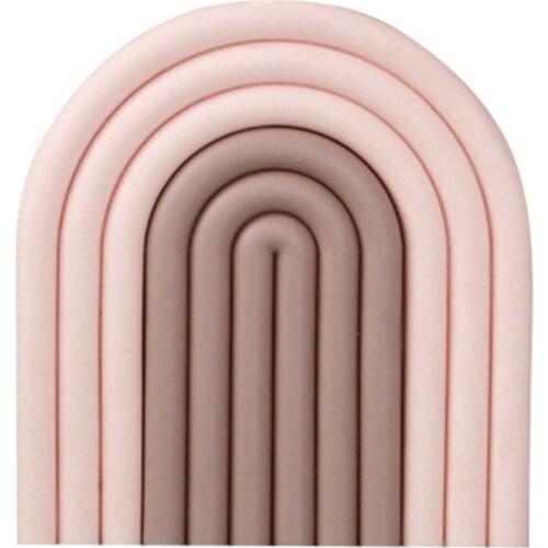 Insulation Cloth Plate Non Slip Placemat Rainbow Coasters Table Mat Home Decor Nordic Style Restaurant Safe Kitchen Accessories