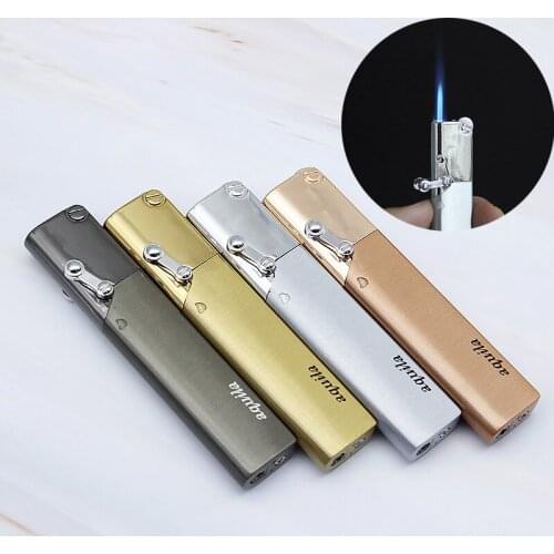 Classic Fashion Metal Windproof Torch Turbo Butane Gas Grinding wheel Lighter Cigarette Accessories Cigar Gadgets For Men