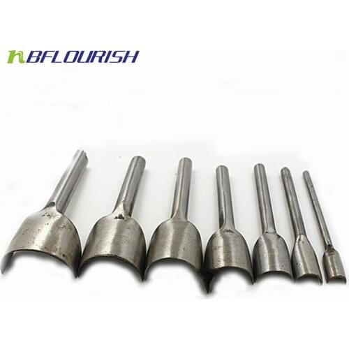 9 sizes/Set DIY Handwork Leather Tool Belt Round Fillet Shaped Punch semi-circular punch belt Tail Cut Round Belt Punch 10-50mm